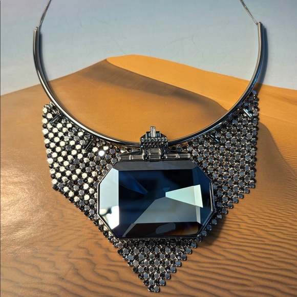 Rare Authentic Swarovski Medieval Modern Fusion statement necklace. $1000 - Picture 9 of 14